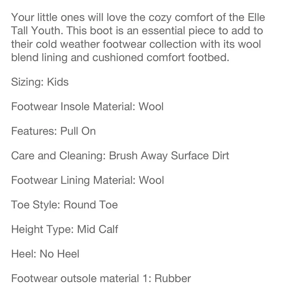 🐾NIB BEARPAW ELLE MIDCALF YOUTH